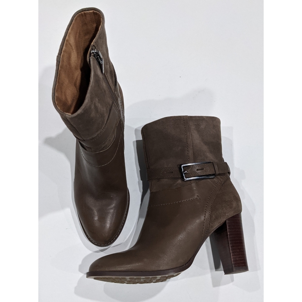 Kacia Garnet Clarks Taupe Leather boots - Picture 4 of 9
